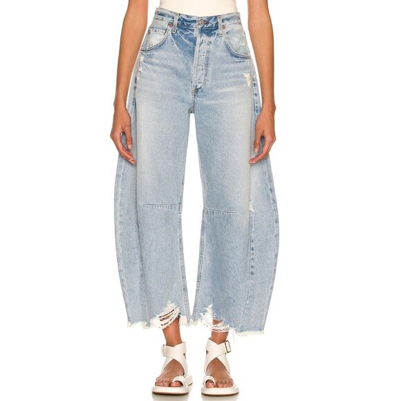Citizens of Humanity Horseshoe Barrel Jeans Savahn Distressed Size 27 - Picture 1 of 3